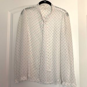 Chiffon polka dot blouse